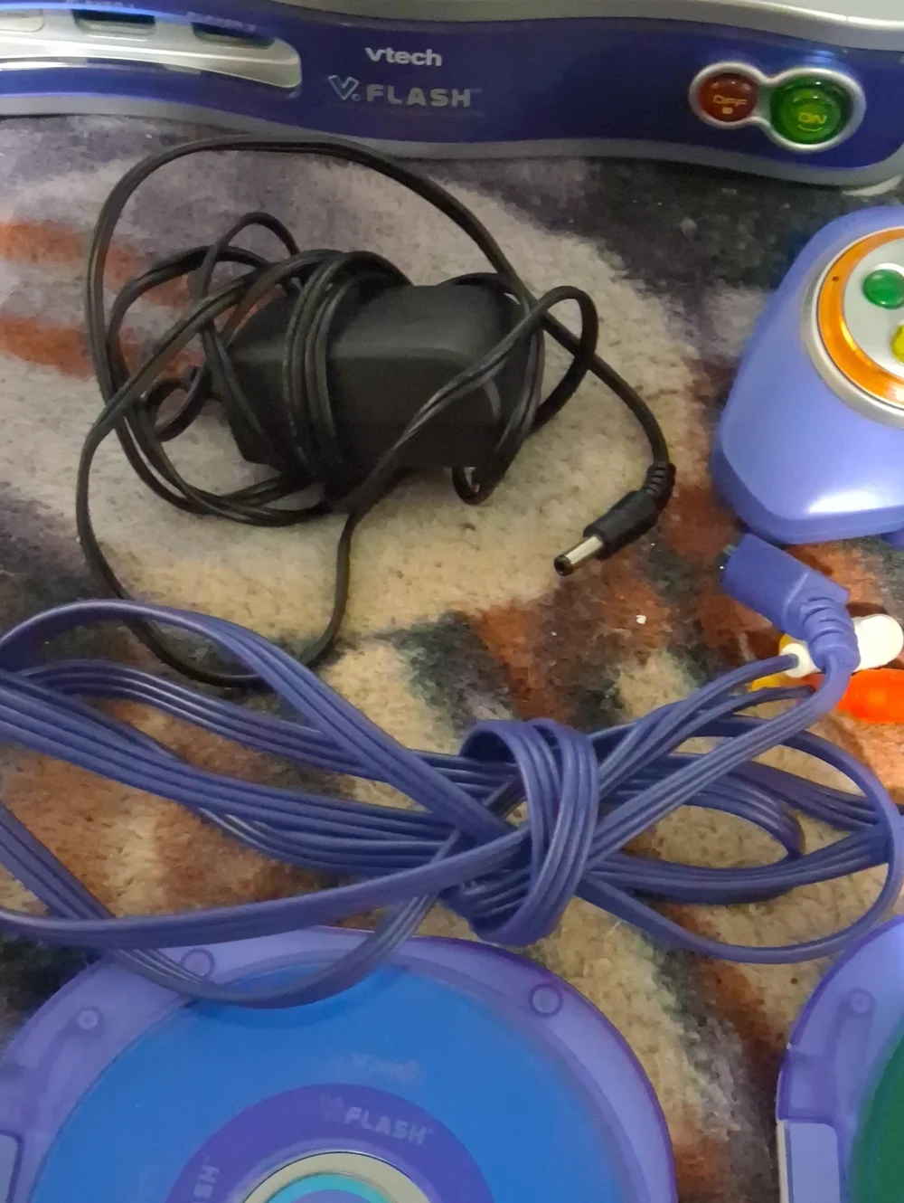 V.Smile V-Flash Purple Blue Kids Educational Gaming System
